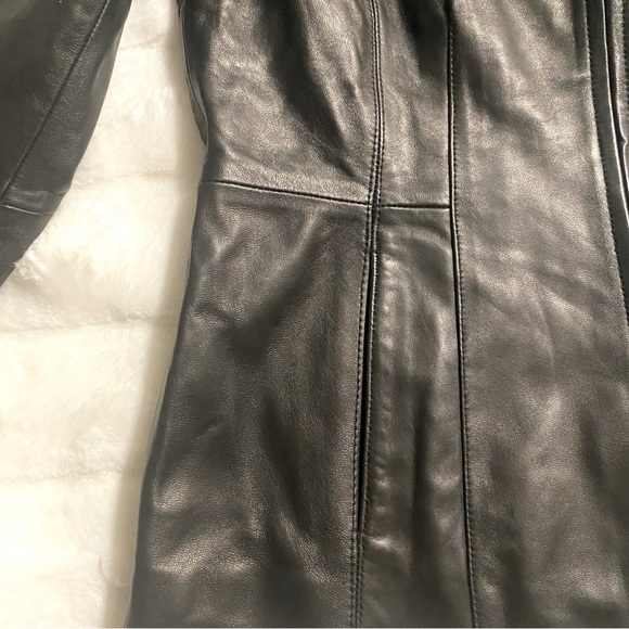 NWT Cole Haan Wing Collar Leather Jacket - Size M - Picture 6 of 12